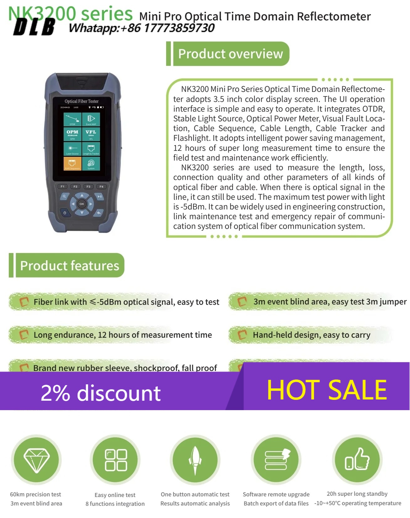 Optical Time Domain Reflectometer Otdr 1310 1550Nm - NK3200D OTDR Optical Time Domain Reflectometer