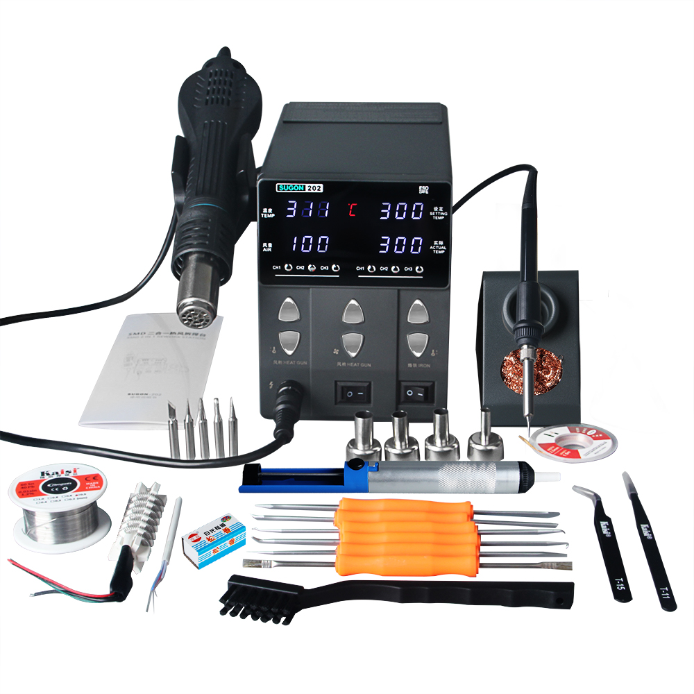 SUGON-202 760W 2 IN 1 Solderin - Smd Rework Station Hot Air Soldering 2 In 1 recension och pris