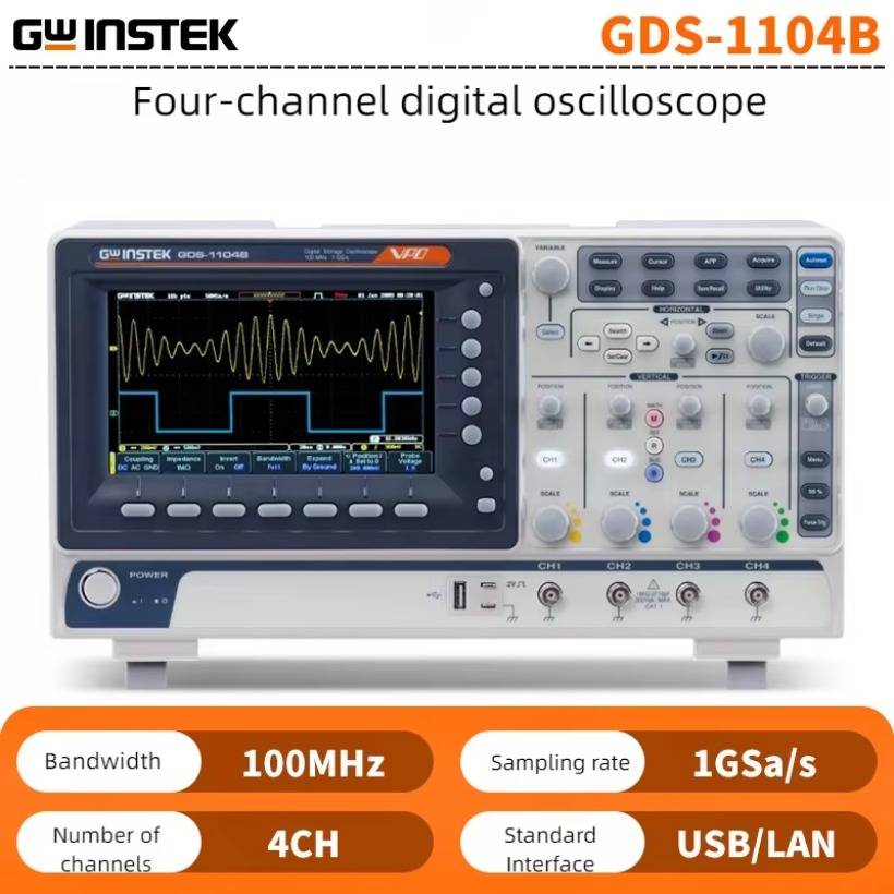 GWInstek Digital Storage Oscil - Digital Storage Oscilloscope 4 Channel 100Mhz recension och pris