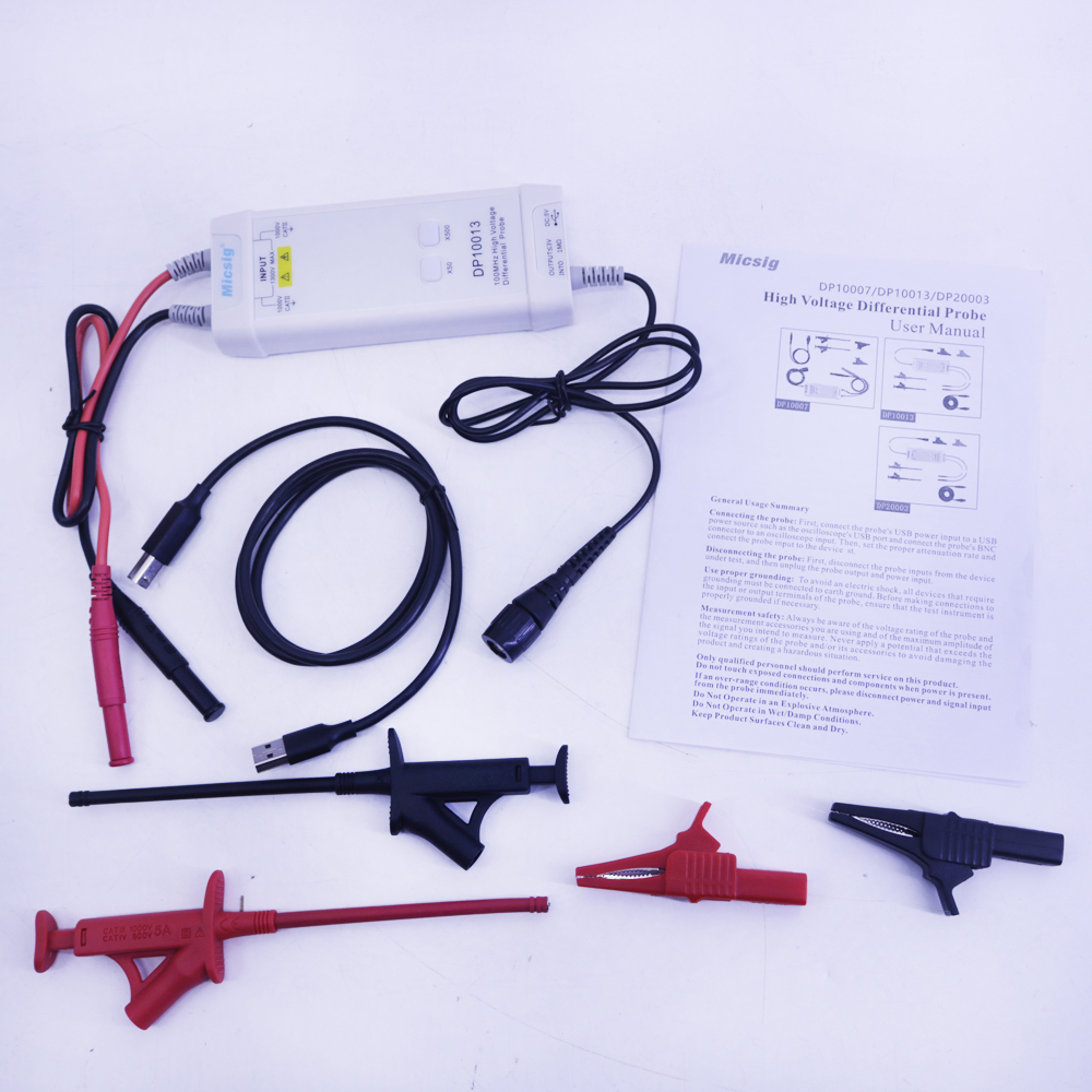 Micsig Oscilloscope  DP10013 1 - High Voltage Differential Probe 100Mhz 1300V recension och pris