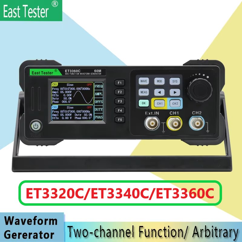 East Tester ET3320/40/60C Mini - Dual Channel Arbitrary Waveform Function Generator 60Mhz recension och pris