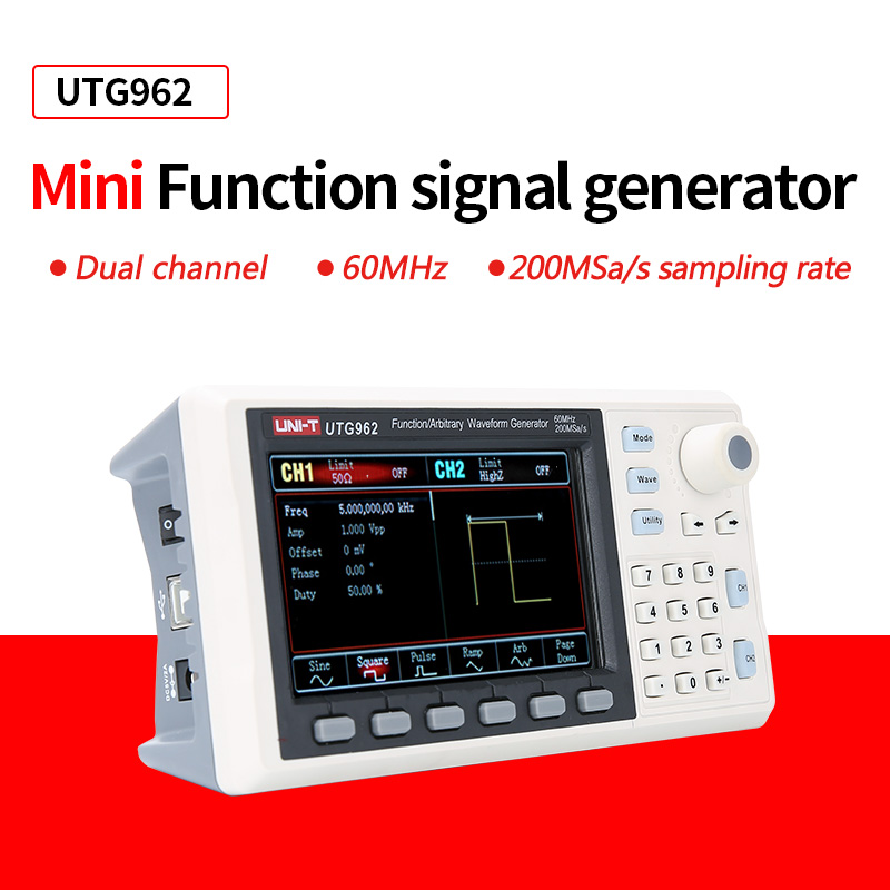 UNI-T UTG932E UTG962E Function - Dual Channel Arbitrary Waveform Function Generator 60Mhz recension och pris