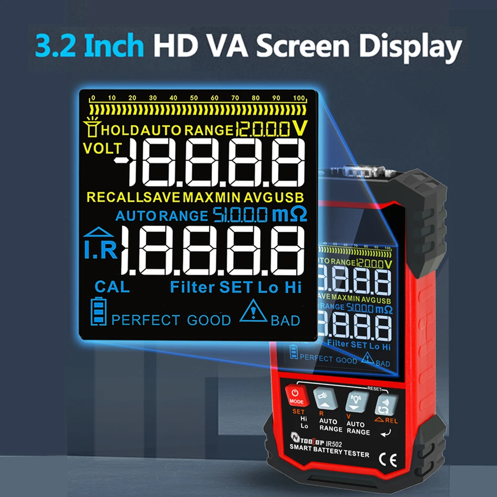 TOOLTOP ±120V Internal Resista - Battery Internal Resistance Tester Four Wire recension och pris