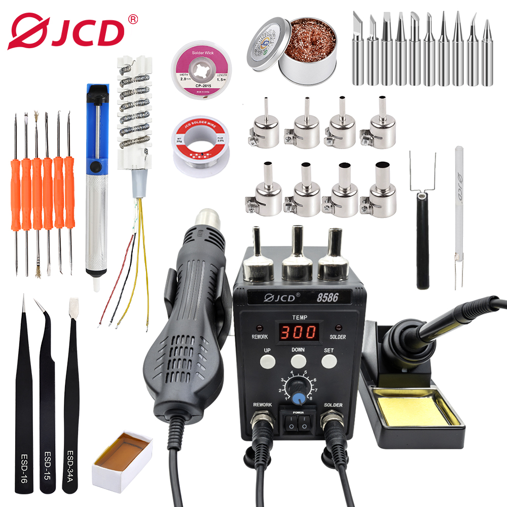 JCD 2 in 1 Soldering Station 8 - Smd Rework Station Hot Air Soldering 2 In 1 recension och pris