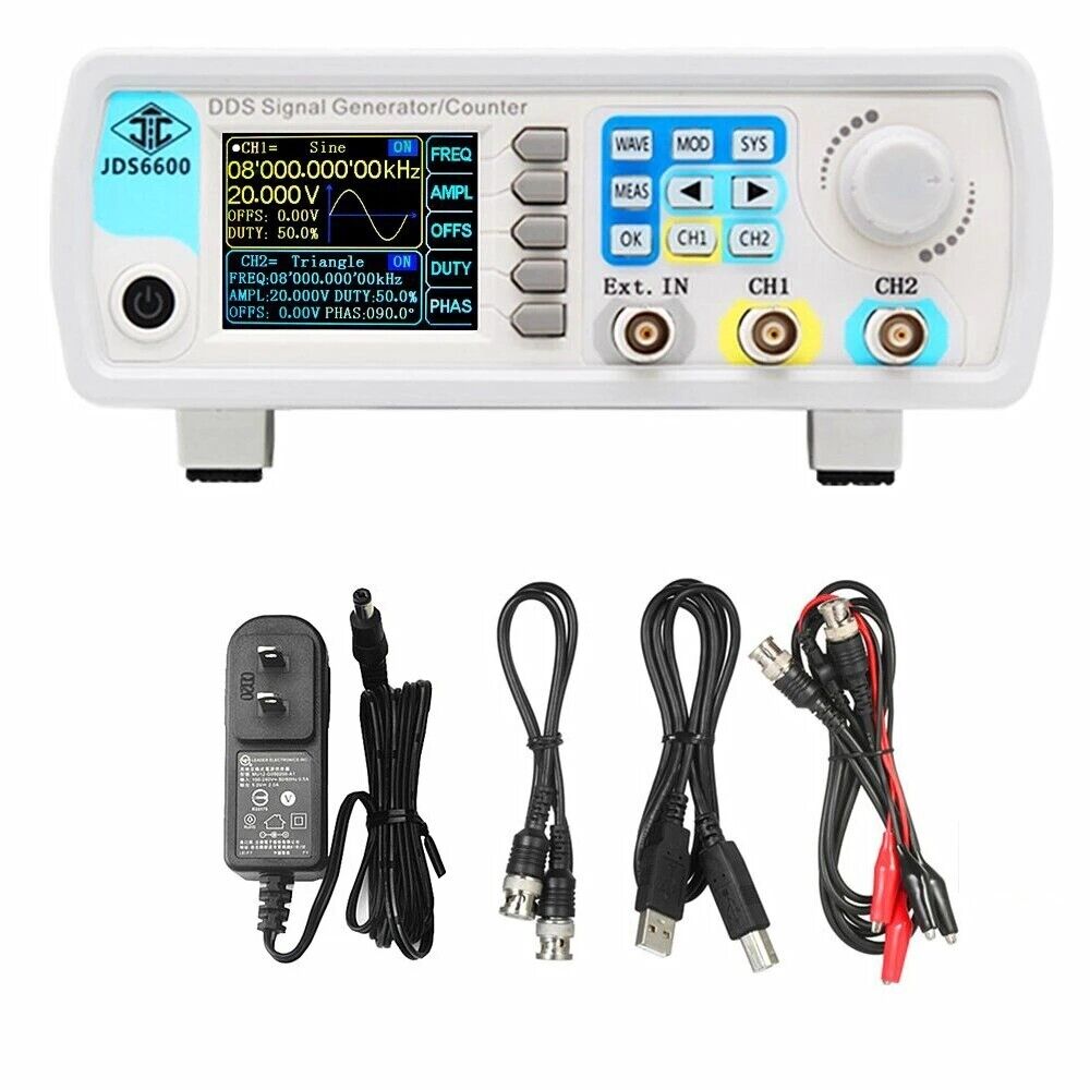 JDS6600 60MHz DDS Function Sig - Dual Channel Arbitrary Waveform Function Generator 60Mhz recension och pris