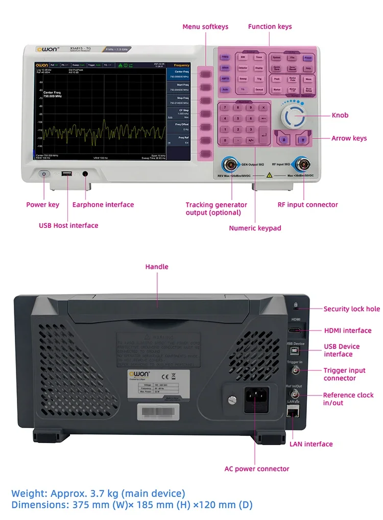 9kHz - 1.5GHz  Spectrum Analyz - Spectrum Analyzer Tracking Generator 1.5Ghz recension och pris