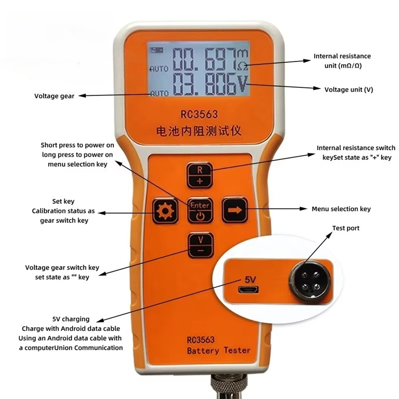 RC3563 Probe High Precision In - Battery Internal Resistance Tester Four Wire recension och pris