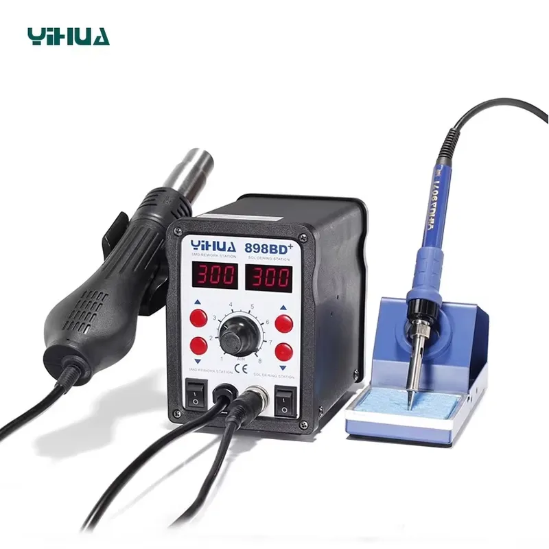 YIHUA 898BD+ 220V 2 in 1 Digit - Smd Rework Station Hot Air Soldering 2 In 1 recension och pris